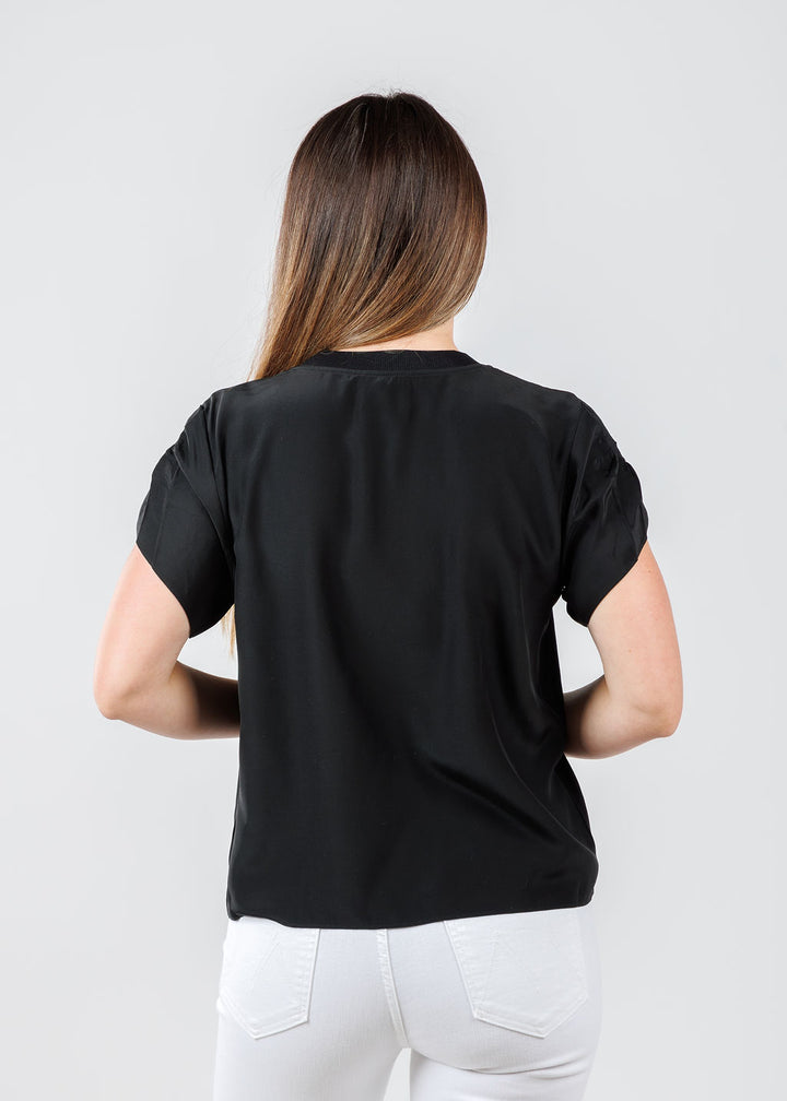 Cinq a Sept Lorraine Top in Black available at Barbara Katz