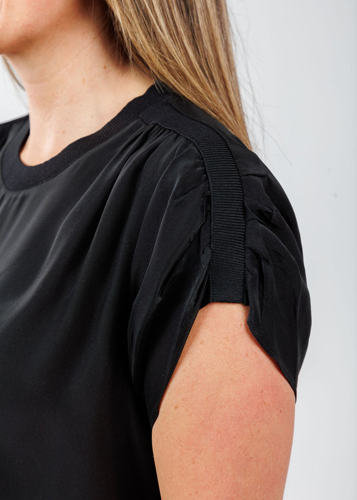 Cinq a Sept Lorraine Top in Black available at Barbara Katz