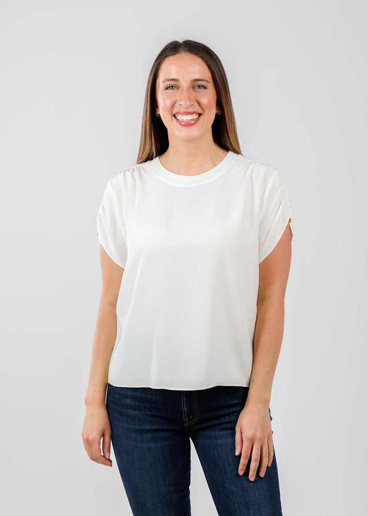 Cinq a Sept Lorraine Top in White available at Barbara Katz