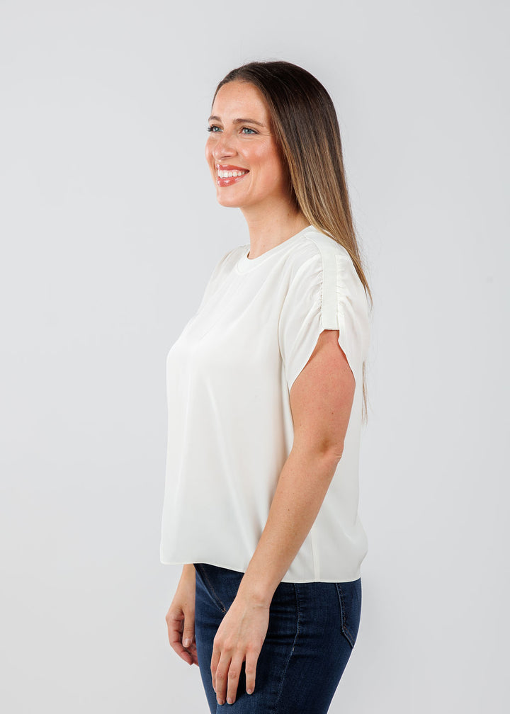 Cinq a Sept Lorraine Top in White available at Barbara Katz