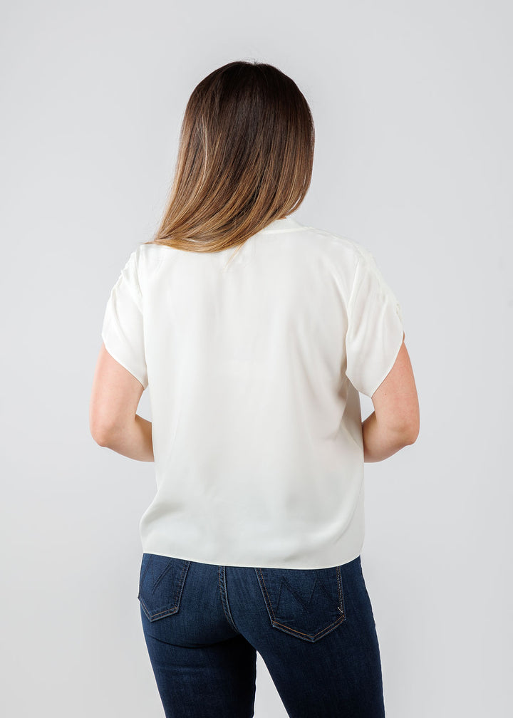 Cinq a Sept Lorraine Top in White available at Barbara Katz