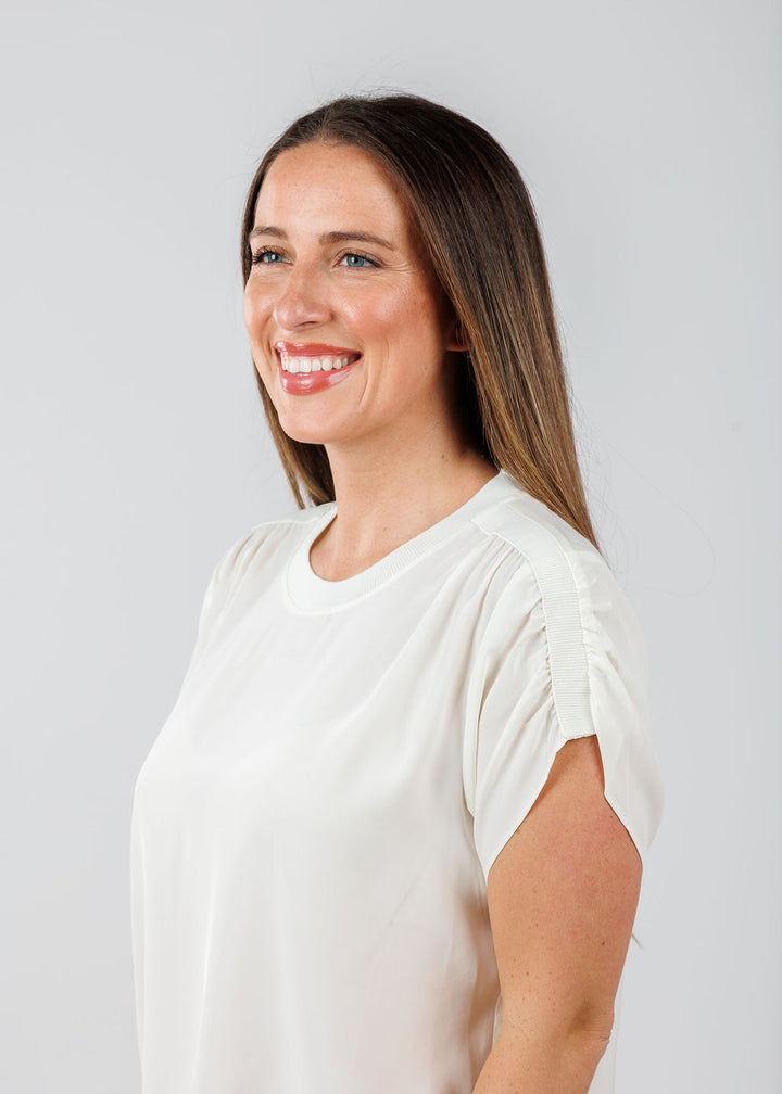 Cinq a Sept Lorraine Top in White available at Barbara Katz