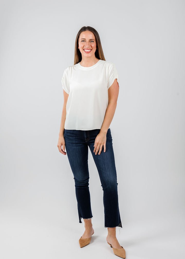 Cinq a Sept Lorraine Top in White available at Barbara Katz
