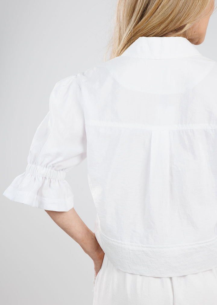 Cinq a Sept Holly Parachute Jacket in White available at Barbara Katz