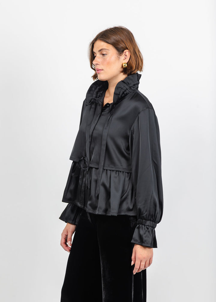 Cinq a Sept Azira Jacket in Black available at Barbara Katz
