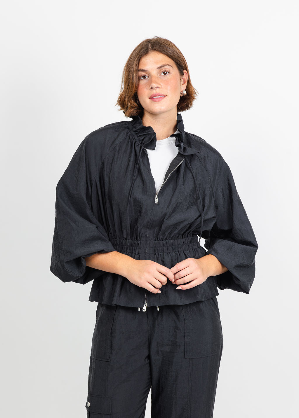 Cinq a Sept Deana Jacket in Black available at Barbara Katz