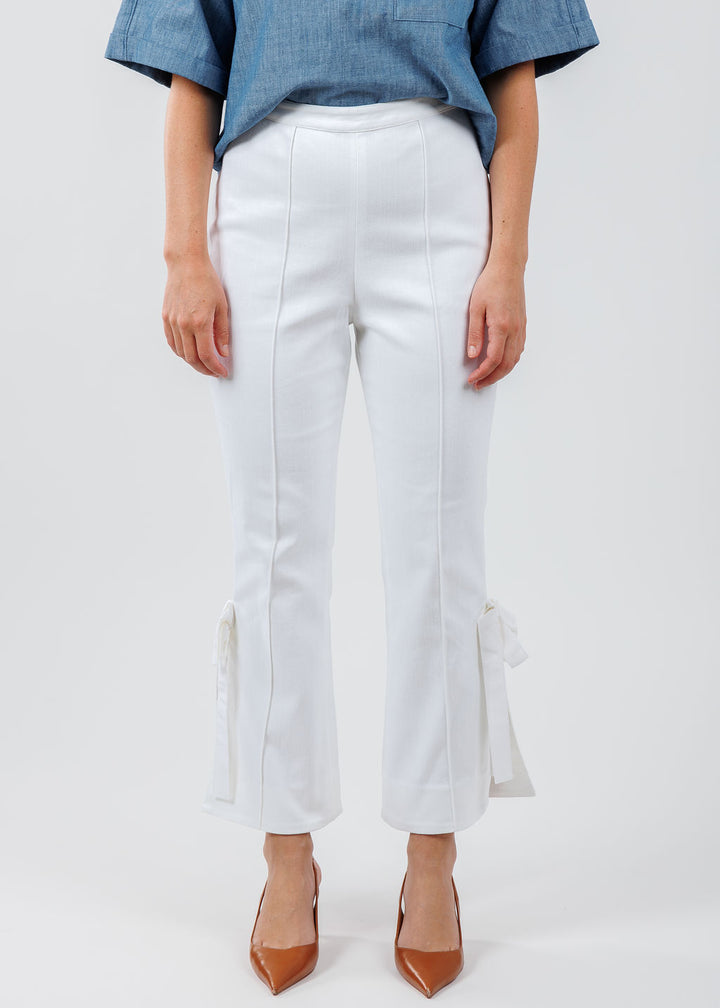 Cinq a Sept Denim Lou Pants in White available at Barbara Katz