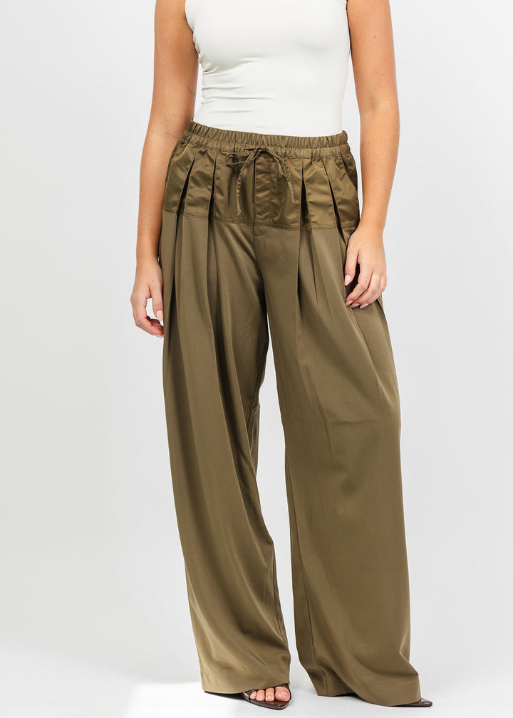 Cinq a Sept Elisabetta Pant in Dark Olive available at Barbara Katz