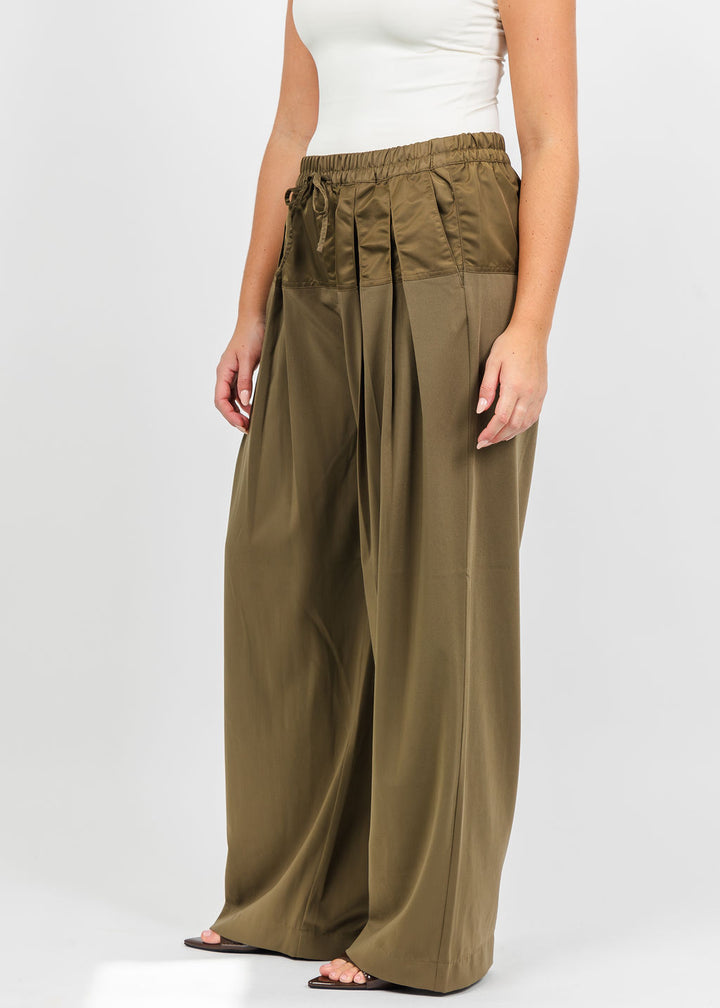 Cinq a Sept Elisabetta Pant in Dark Olive available at Barbara Katz