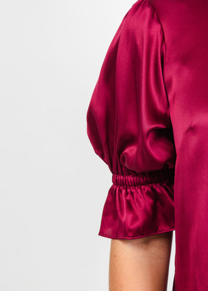 Cinq a Sept Fiona Top in Beet Red available at Barbara Katz