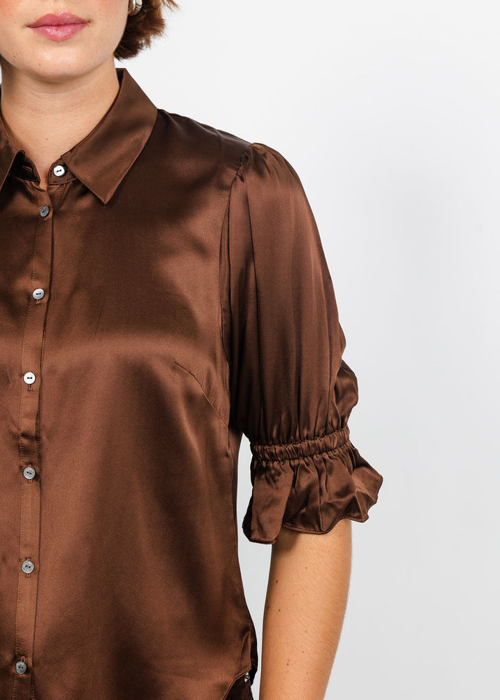 Cinq a Sept Fiona Top in Espresso available at Barbara Katz