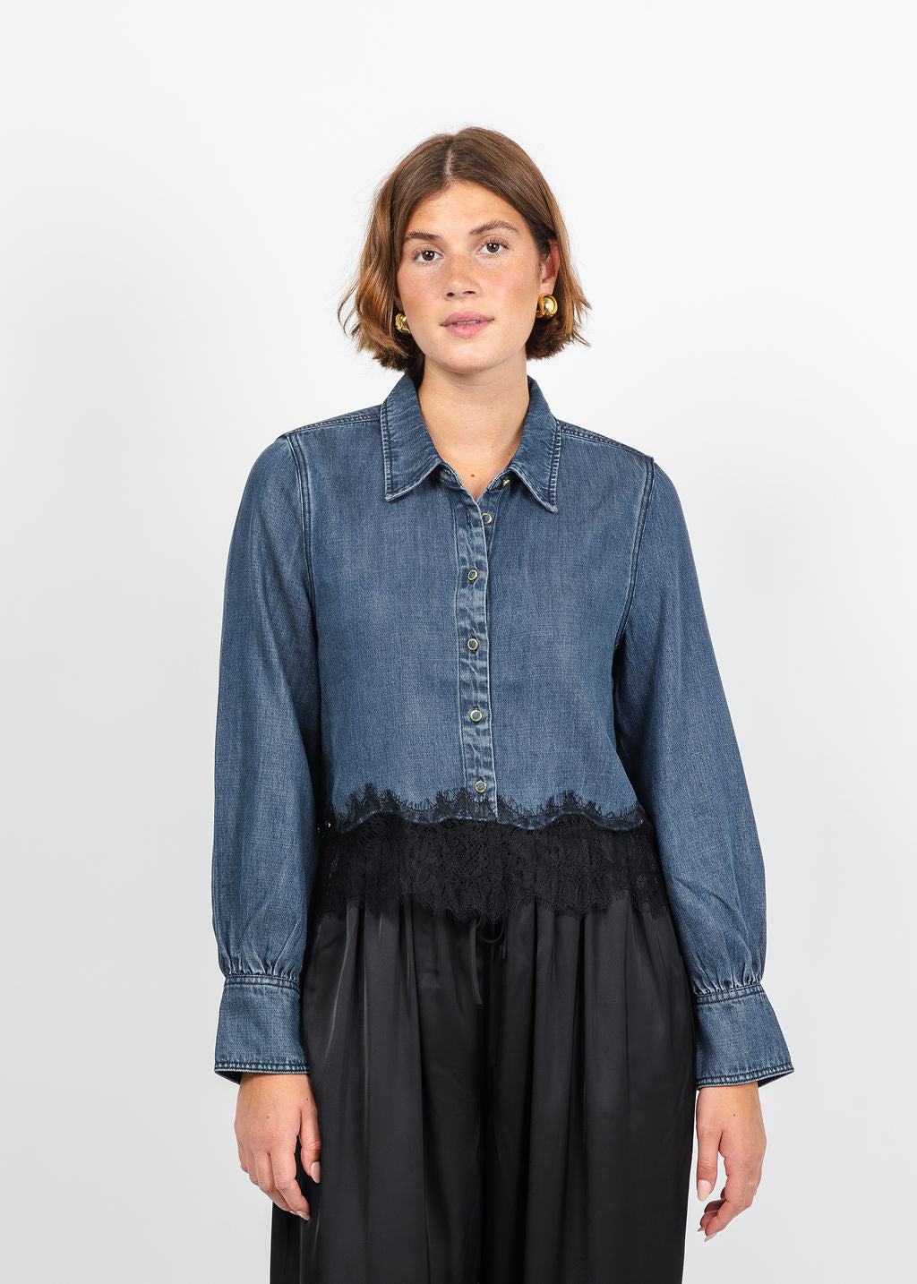 Cinq a Sept Greta Top in Inkwell/Black available at Barbara Katz