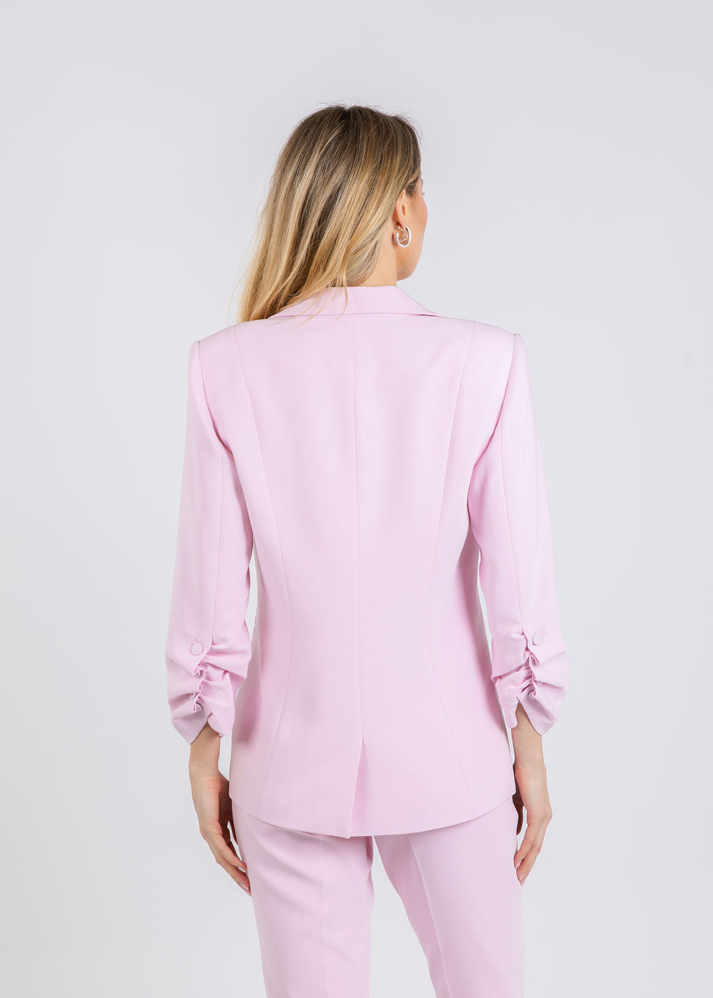 Cinq a Sept Khloe Crepe Blazer in Soft Peony available at Barbara Katz