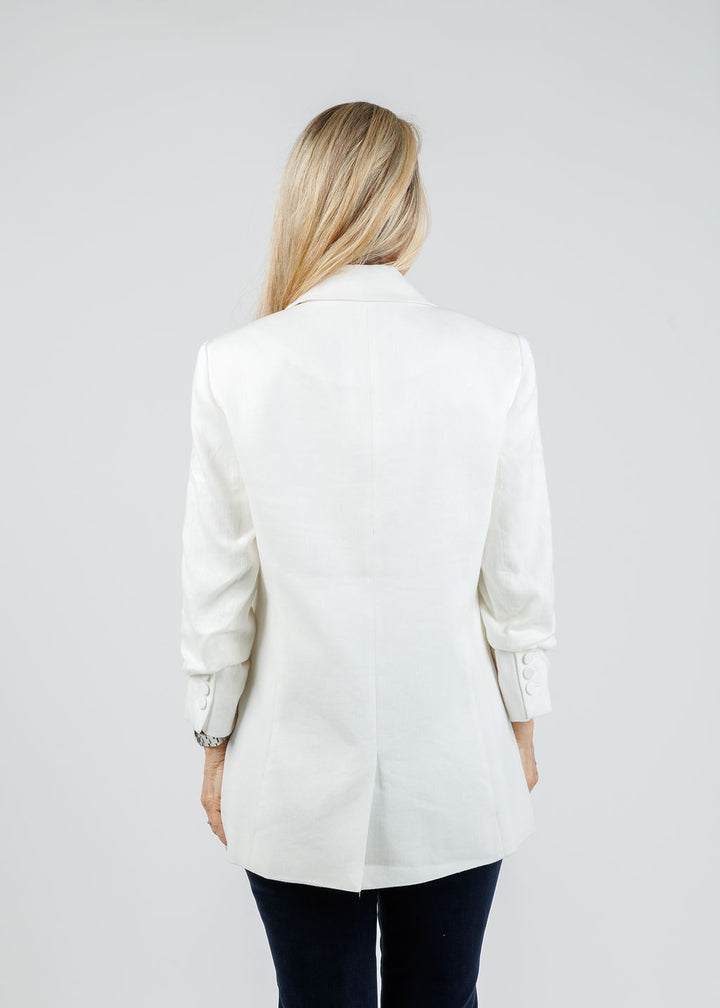 Linen Suiting Kylie Blazer - Ivory