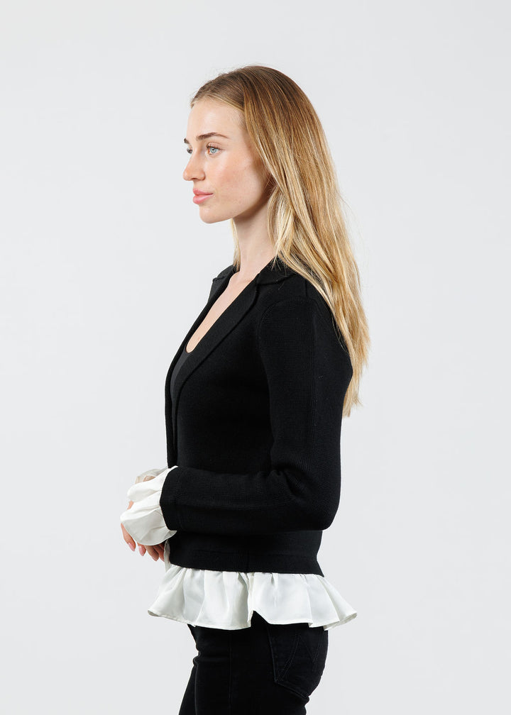 Cinq à Sept Melisan Jacket in Black/Ivory available at Barbara Katz