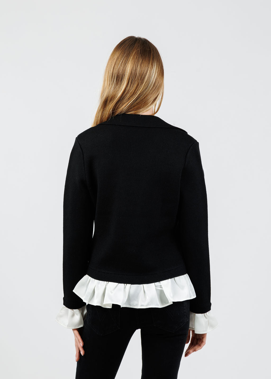 Cinq à Sept Melisan Jacket in Black/Ivory available at Barbara Katz