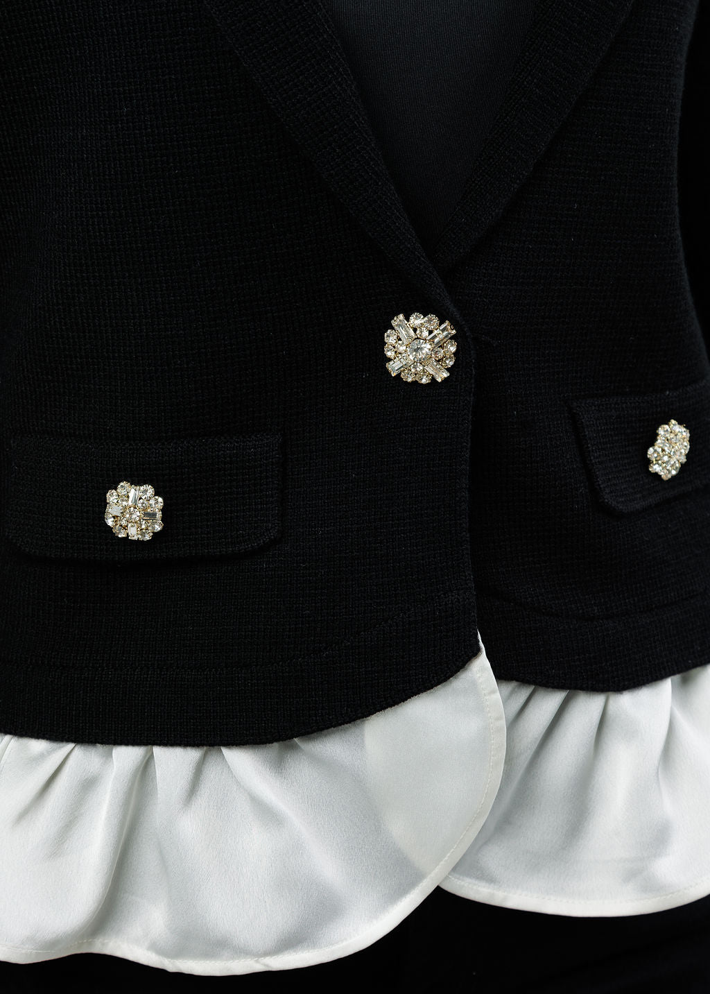 Cinq à Sept Melisan Jacket in Black/Ivory available at Barbara Katz