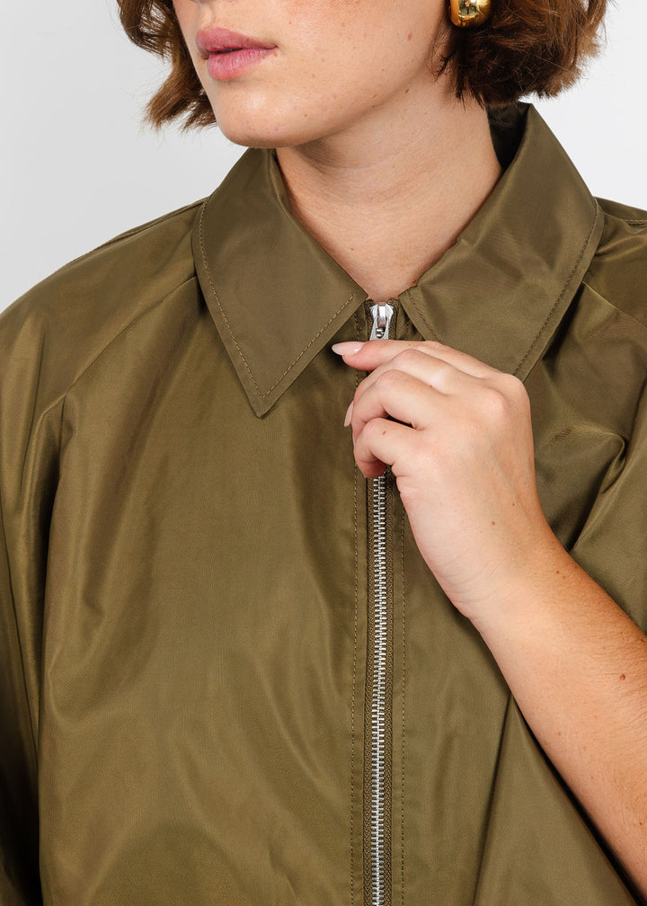 Cinq a Sept Paulina Jacket in Dark Olive available at Barbara Katz