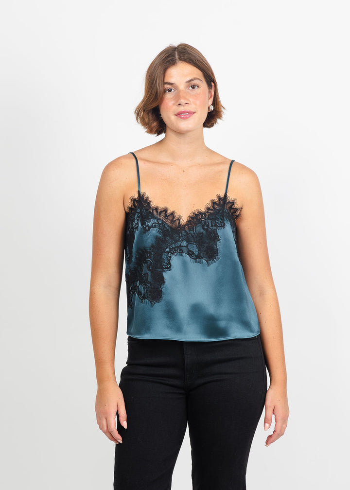 Cinq a Sept Sael Top in Stormwater/Black available at Barbara Katz