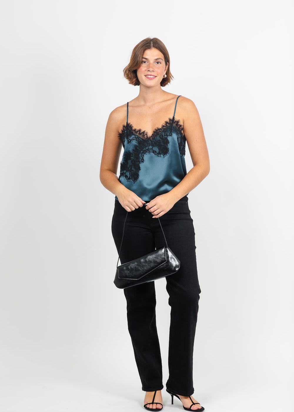 Cinq a Sept Sael Top in Stormwater/Black available at Barbara Katz