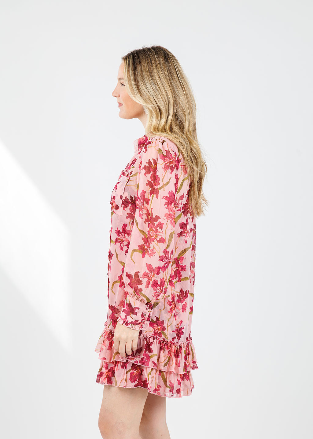 Cinq a Sept Trailing Hibiscus Lupetto Dress in Blush Petal Multi available at Barbara Katz