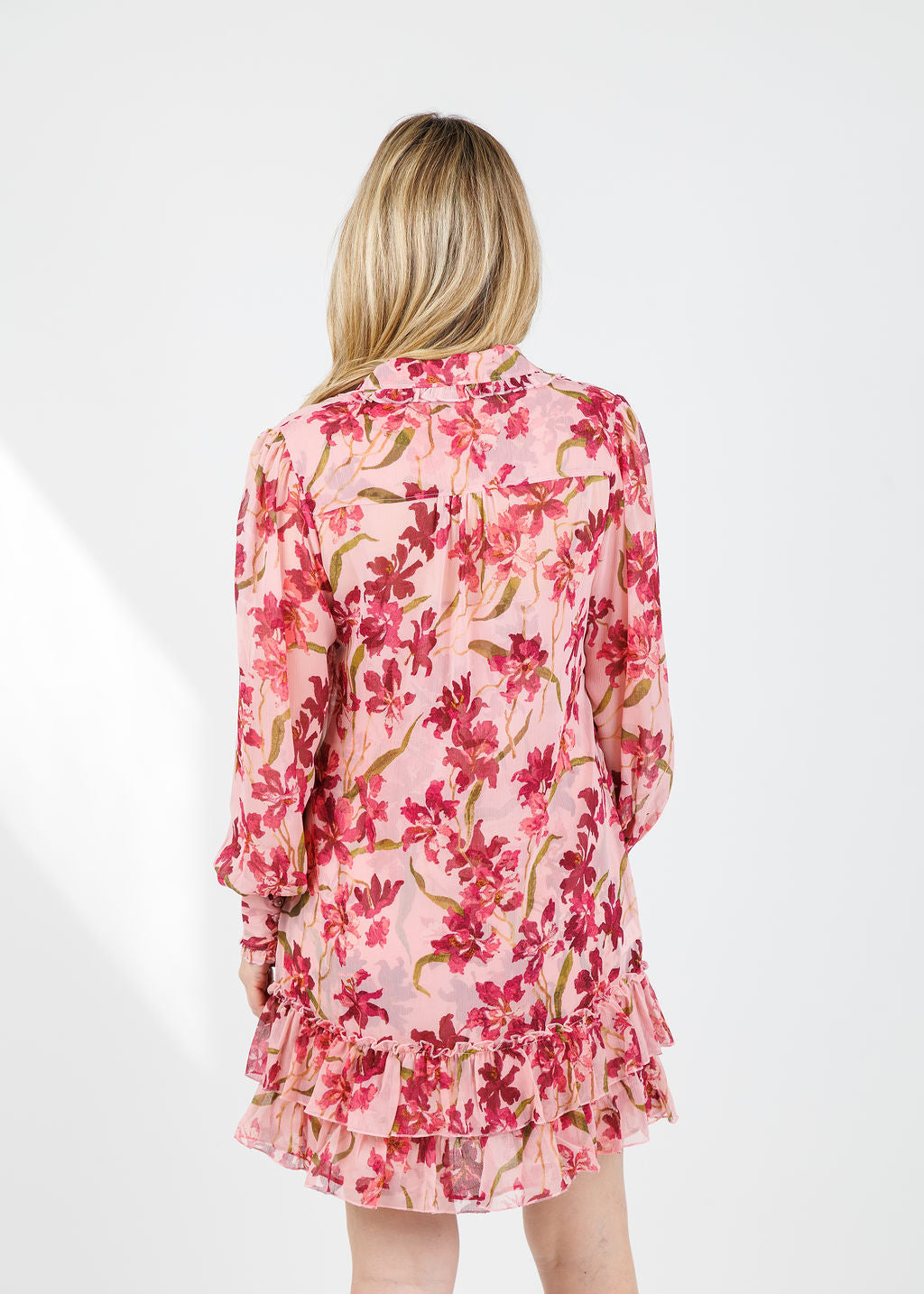 Cinq a Sept Trailing Hibiscus Lupetto Dress in Blush Petal Multi available at Barbara Katz