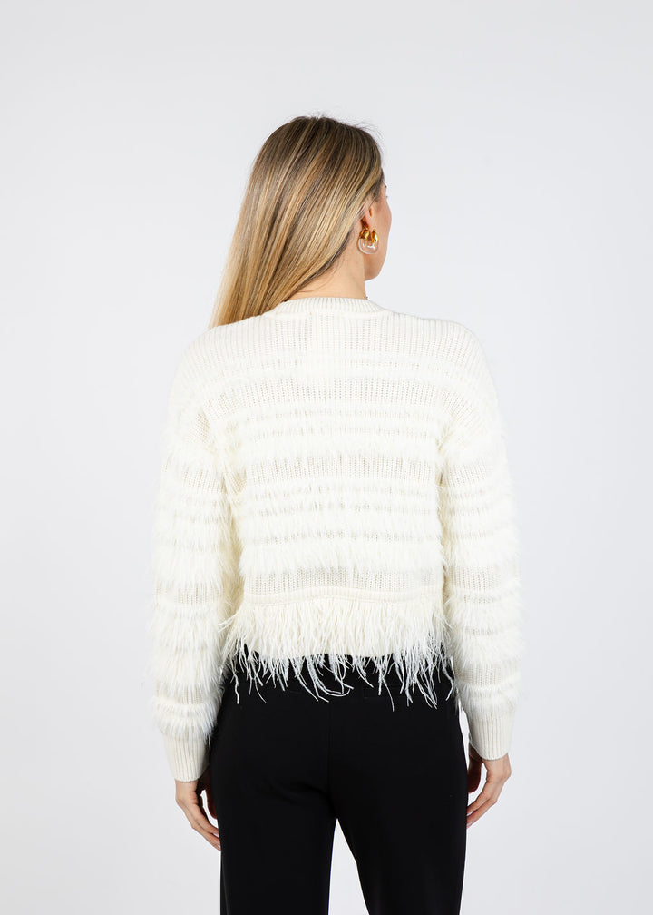 Cinq a Sept Vivi Pullover Sweater in Ivory available at Barbara Katz