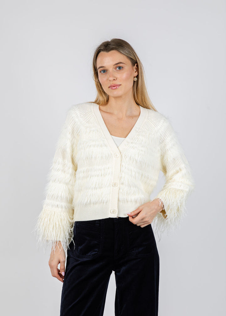 Cinq a Sept Vivica Cardigan in Ivory available at Barbara Katz