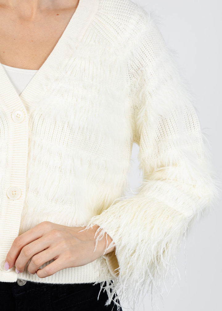 Cinq a Sept Vivica Cardigan in Ivory available at Barbara Katz