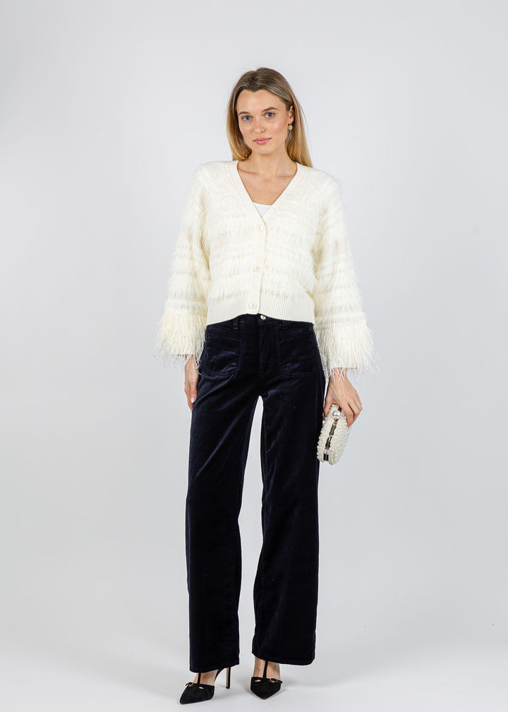 Cinq a Sept Vivica Cardigan in Ivory available at Barbara Katz