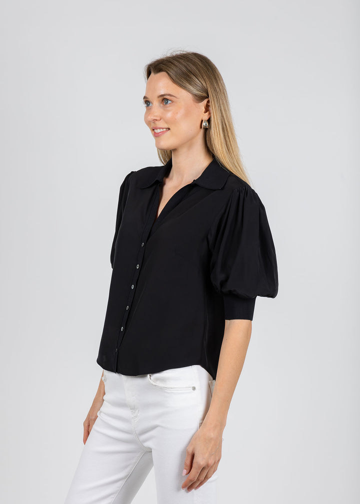Cinq a Sept Weiley Top in Black available at Barbara Katz