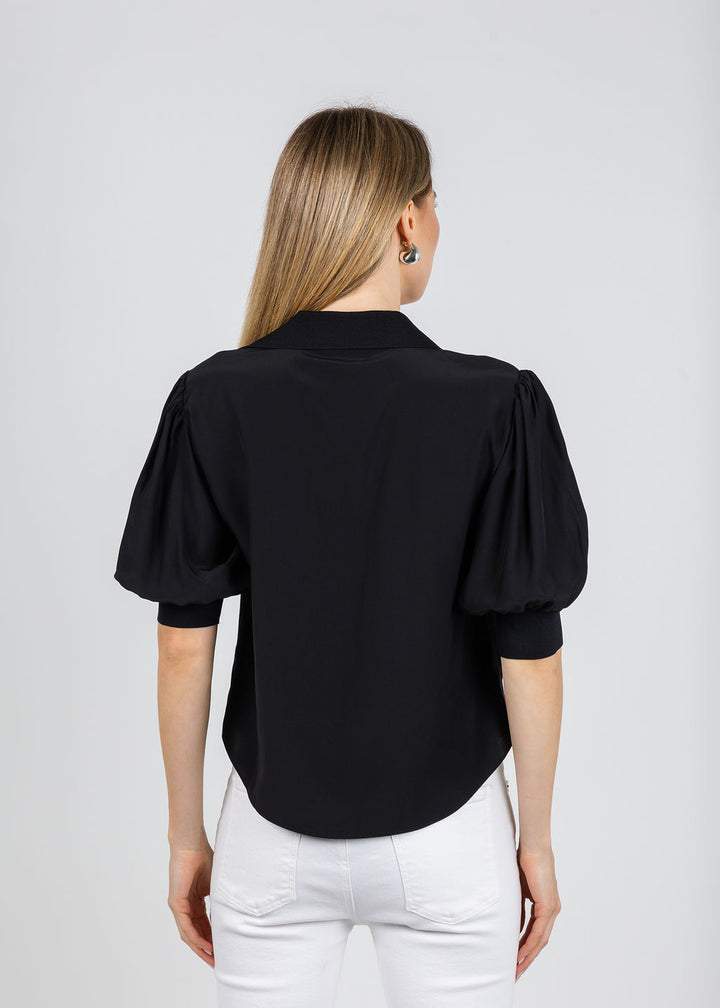 Cinq a Sept Weiley Top in Black available at Barbara Katz