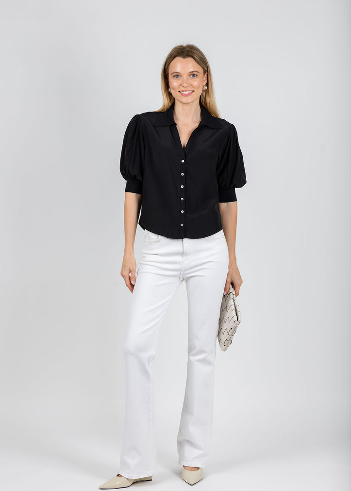 Cinq a Sept Weiley Top in Black available at Barbara Katz