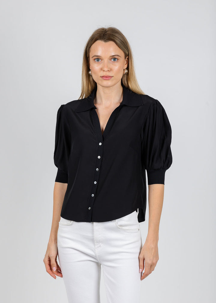 Cinq a Sept Weiley Top in Black available at Barbara Katz