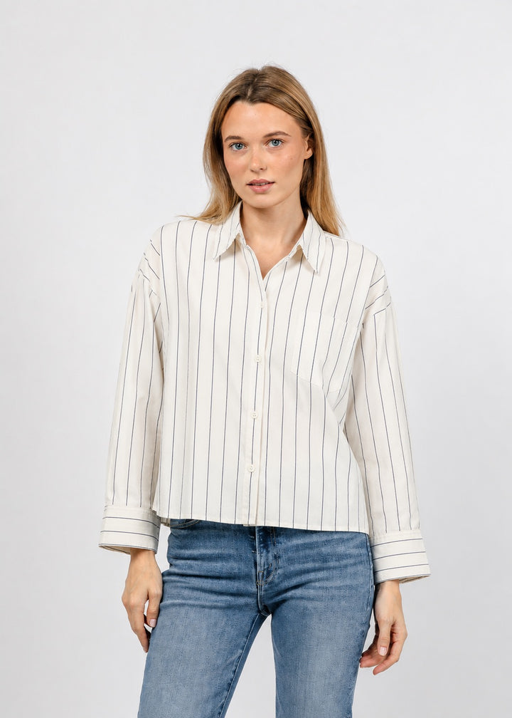 Citizens of Humanity Petit Ami Shirt in Ramble Stripe available at Barbara Katz