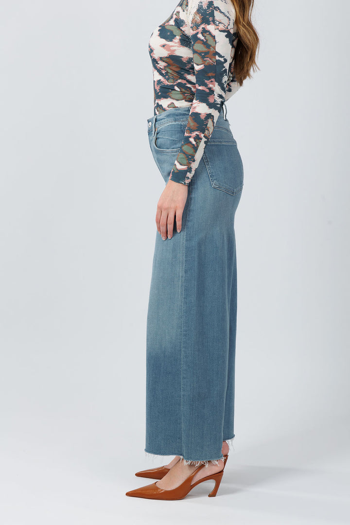 Citizens of Humanity Lyra Crop Wide Leg Jeans in Bhodi available at Barbara Katz