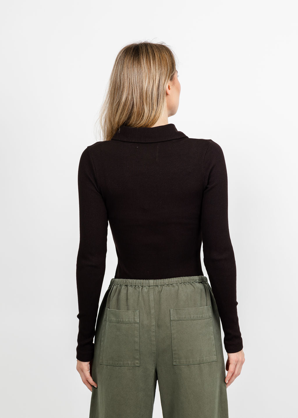 Citizens of Humanity Brea 60s Polo - Chocolate available at Barbara Katz