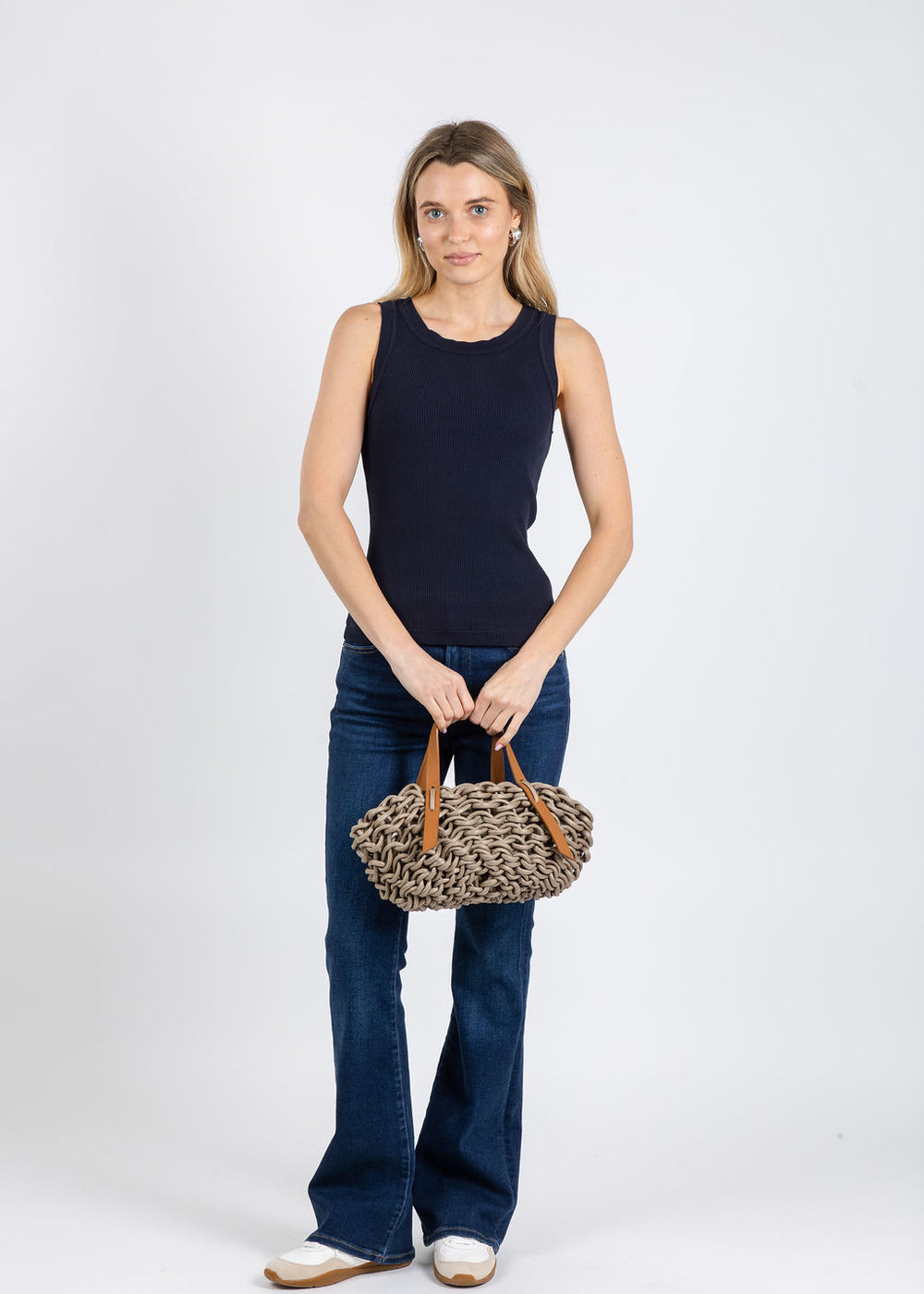 Citizens of Humanity Isabel Rib Tank in Navy available at Barbara Katz