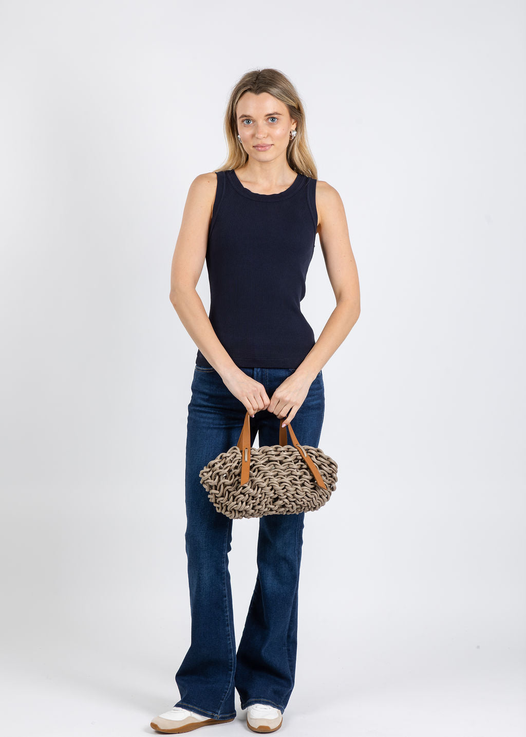 Citizens of Humanity Isabel Rib Tank in Navy available at Barbara Katz