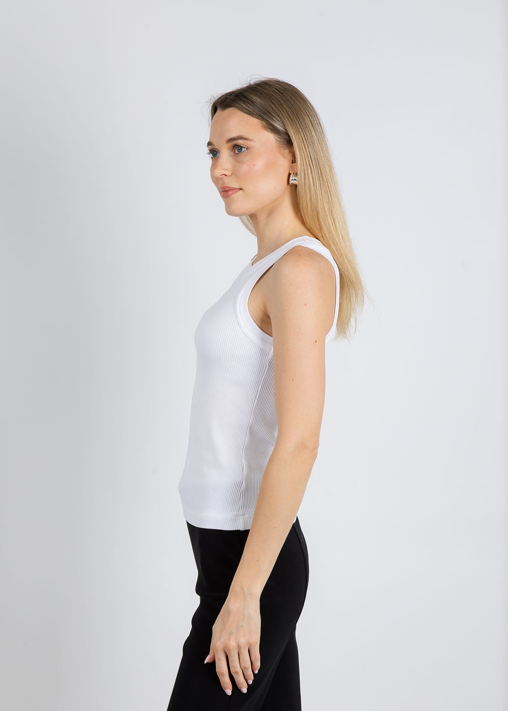 Citizens of Humanity Isabel Rib Tank in White available at Barbara Katz