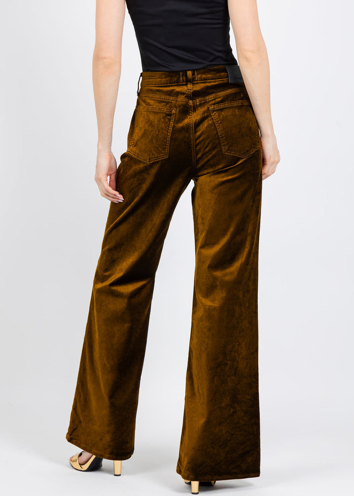Citizens of Humanity Kimberly 70's Flare Velvet Pants in Golden available at Barbara Katz