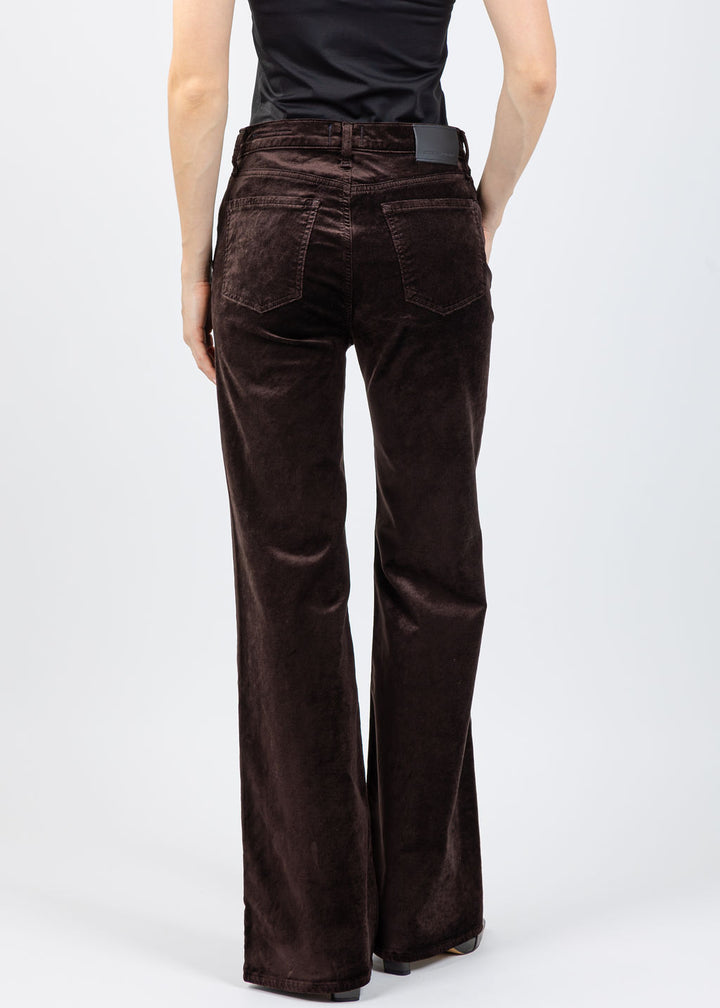 Citizens of Humanity Kimberly 70's Flare Velvet Pants in Espresso available at Barbara Katz