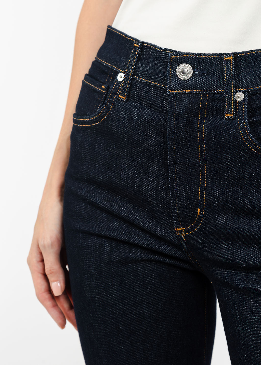 Citizens of Humanity Lilah High Rise Bootcut Jean 32.5" in Inky Rise available at Barbara Katz