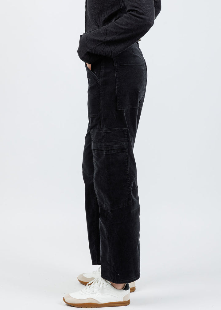Citizens of Humanity Marcelle Low Slung Easy Cargo Corduroy in Charcoal available at Barbara Katz