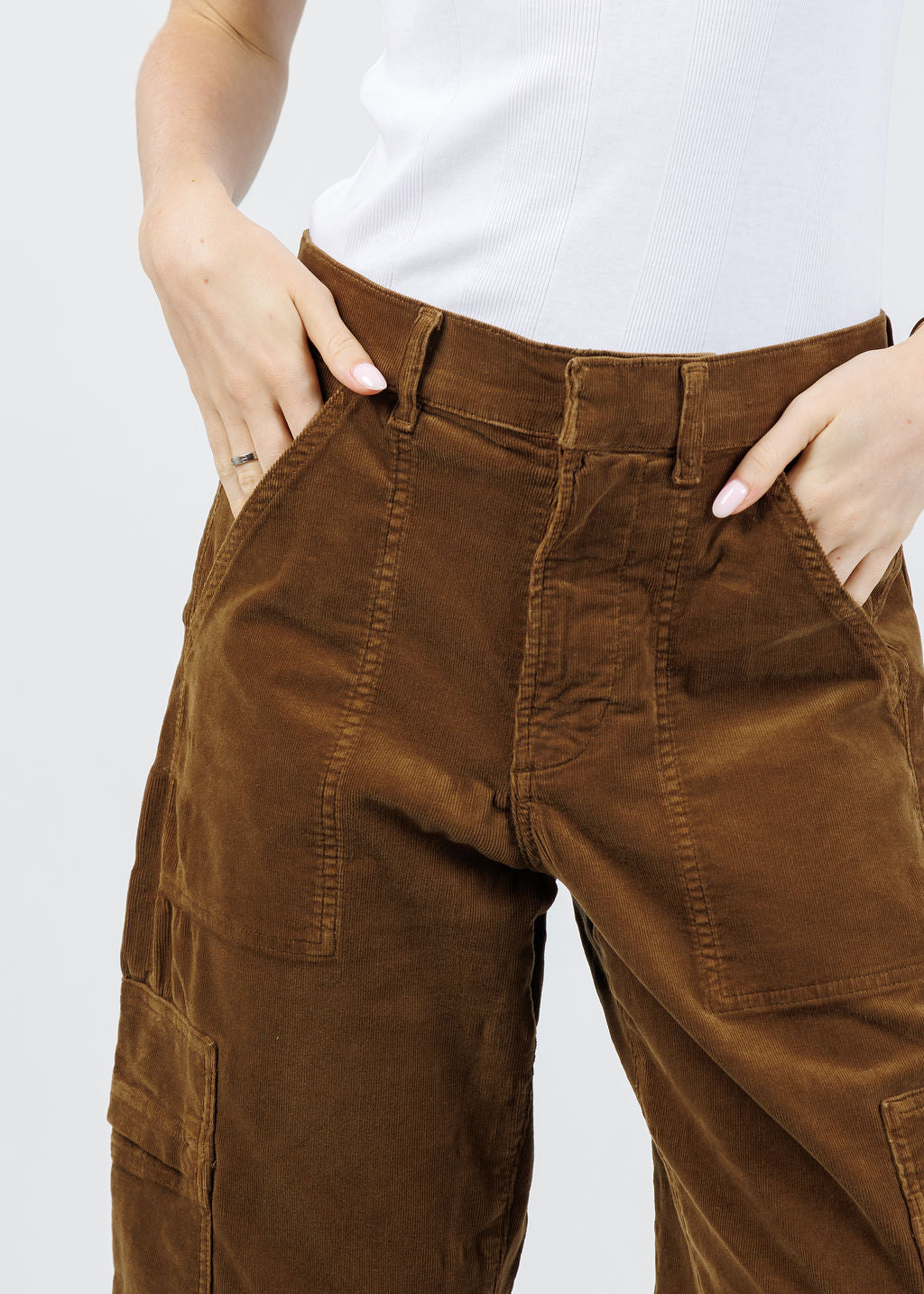 Citizens of Humanity Marcelle Low Slung Easy Cargo Corduroy in Manuka available at Barbara Katz