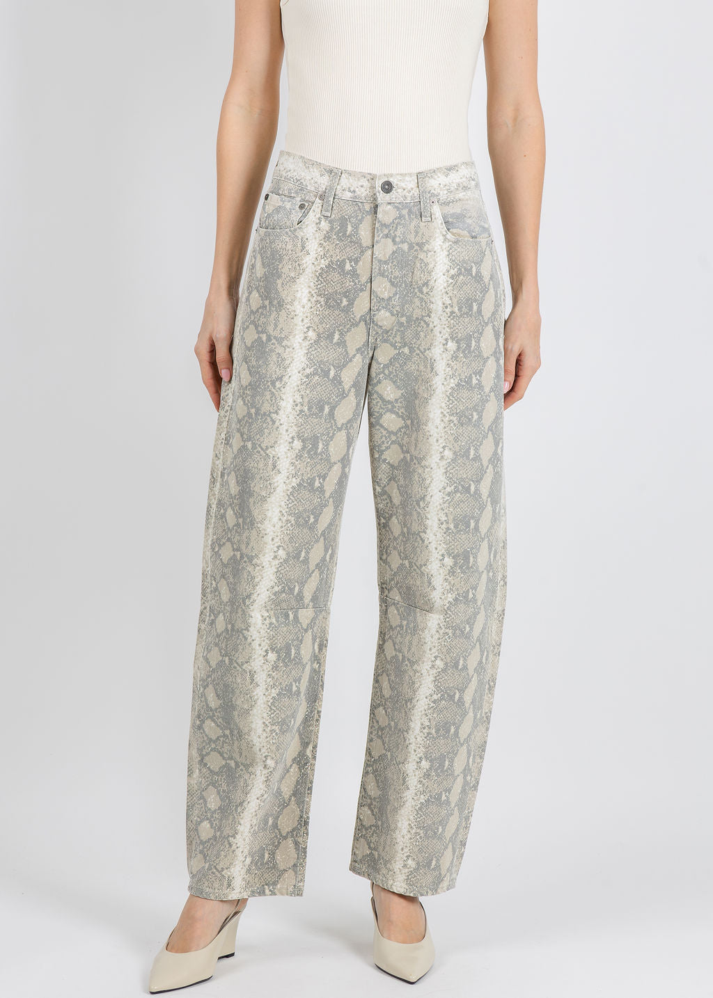 Citizens of Humanity Miro Long Relaxed Jeans in Python available at Barbara Katz