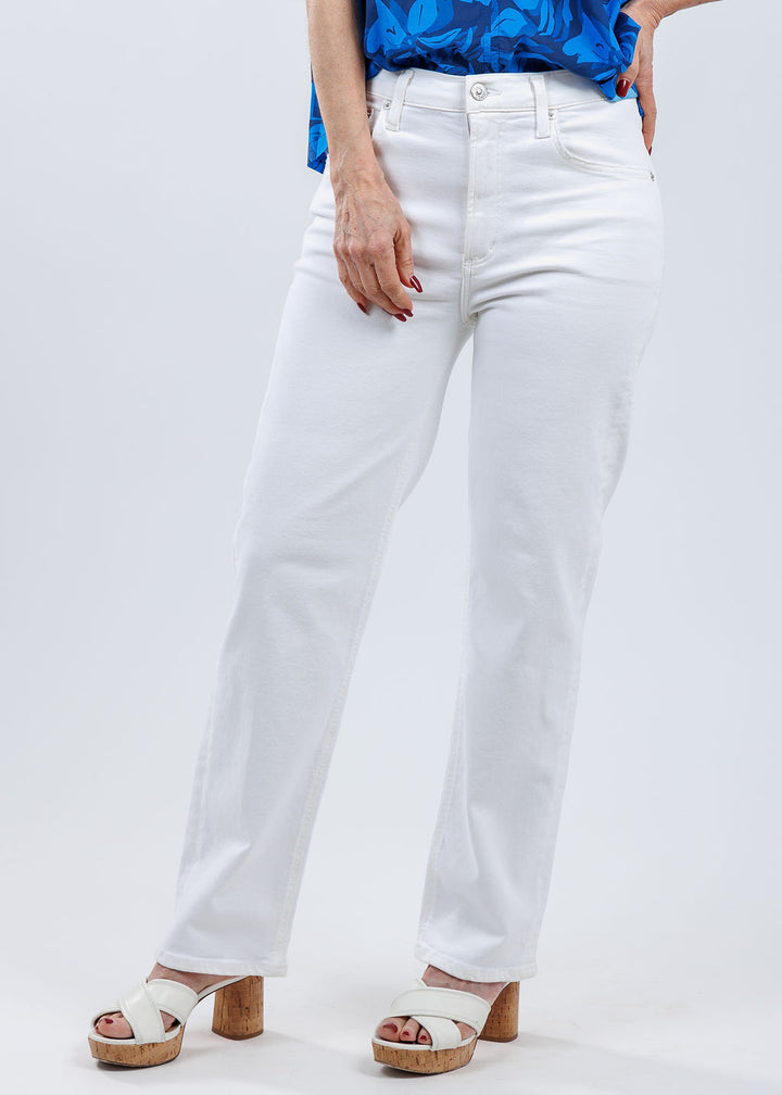 Citizens of Humanity Palma Straight Jeans in Soft White available at Barbara Katz