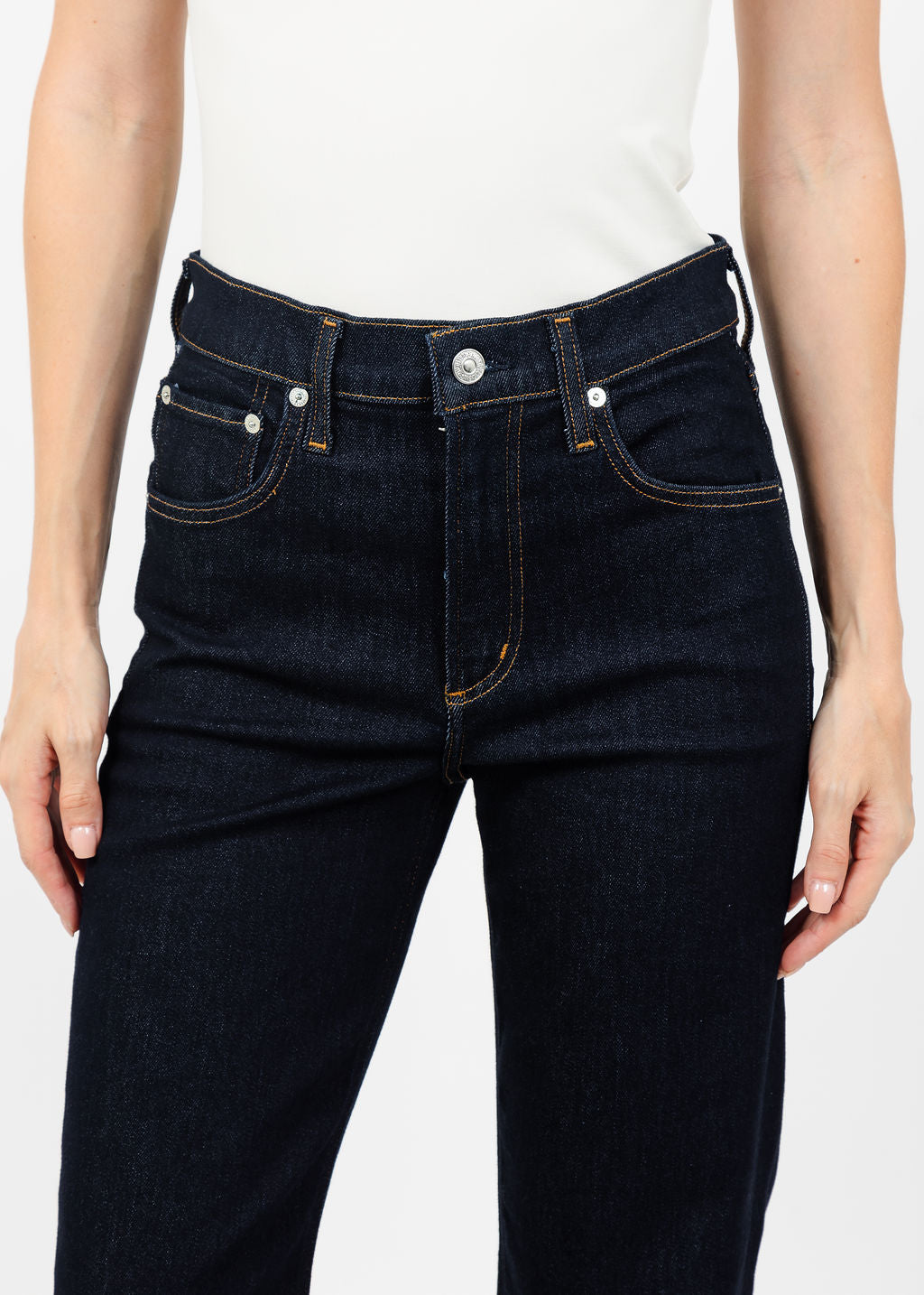 Citizens of Humanity Palma Straight Long Jean in Inky Rise available at Barbara Katz