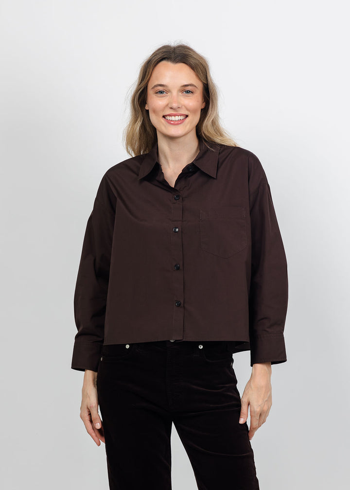 Citizens of Humanity Petit Ami Shirt in Brun available at Barbara Katz