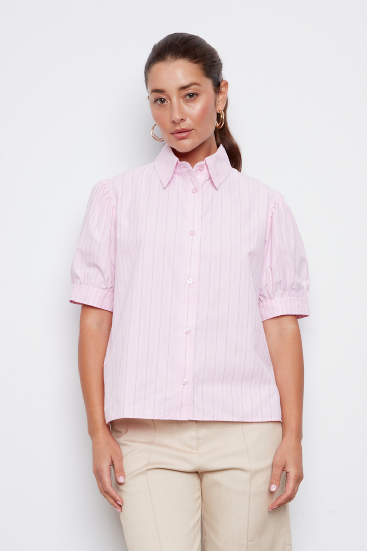 Coco Short Sleeve Buttoned Shirt - Pink-a-boo